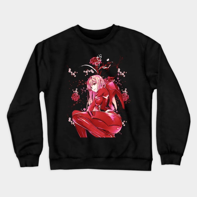 Red Higanbana Garden Crewneck Sweatshirt by stingi